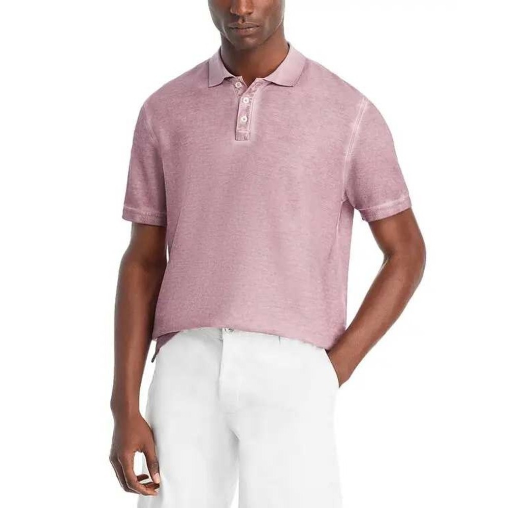 ATM Anthony Thomas Melillo‎ Pima Cotton Polo Shirt Mens XXL Mauve Mineral Wash